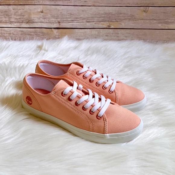 Timberland Coral Canvas Newport Bay Oxford Shoes - Picture 5 of 8